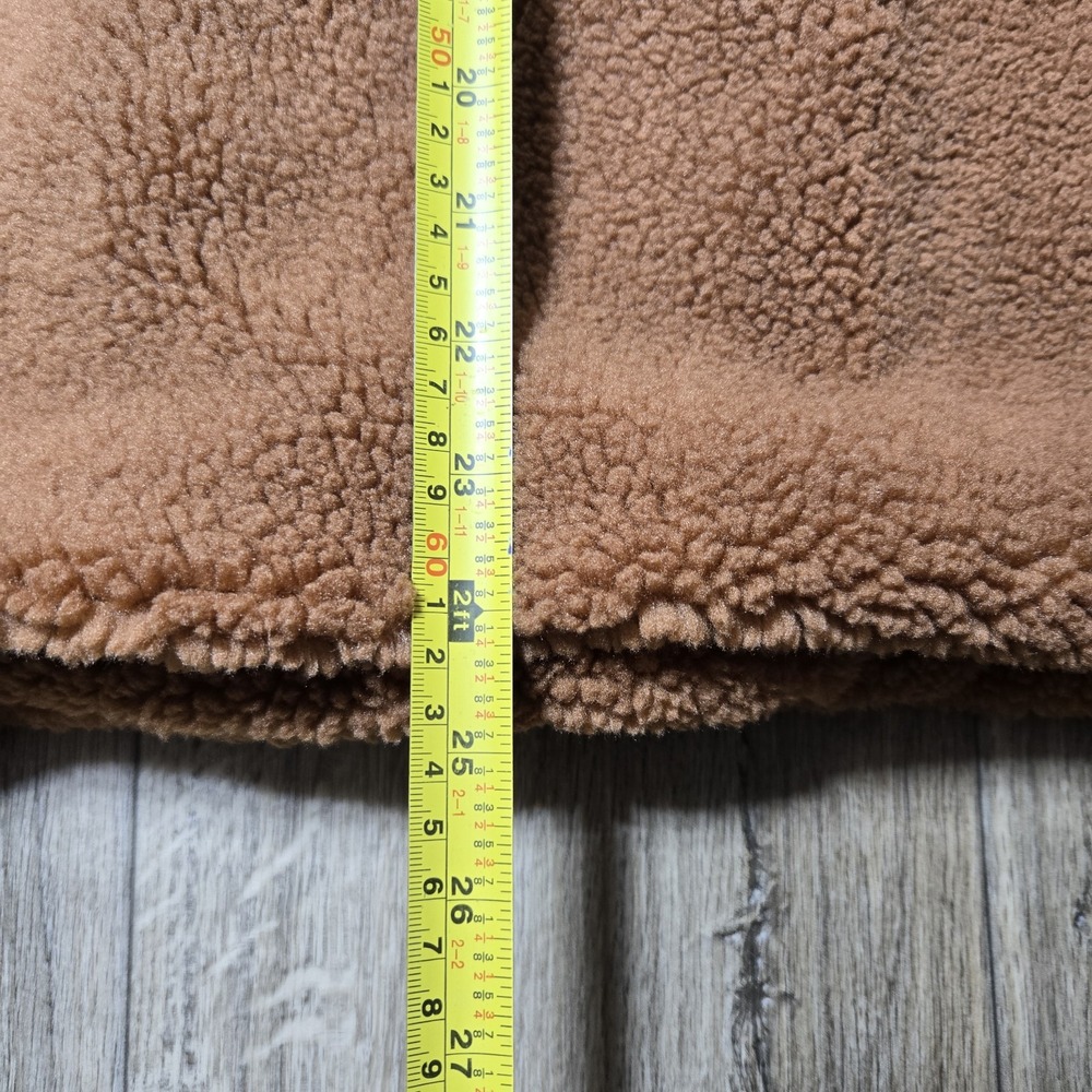 Gap Jacket Sherpa Coat Womens XXL 2X Teddy Bear Faux Fur Brown Rust Cozy Fall‎ - Picture 9 of 9